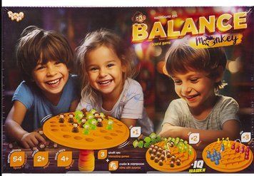 Розвиваюча настільна гра Balance Monkey Danko Toys велика, 54 фігурки мавп (BalM-02) BalM-02 фото