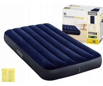 Надувной матрас Intex 64757 Classic Downy, 191x99x25 см, одноместный, велюр, технология Dura-Beam 64757 фото