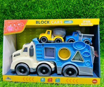 Автовоз-сортер A-Toys 933-883B з 2 машинками, розвивальна машинка Block Cars, від 18 місяців 933-883B фото
