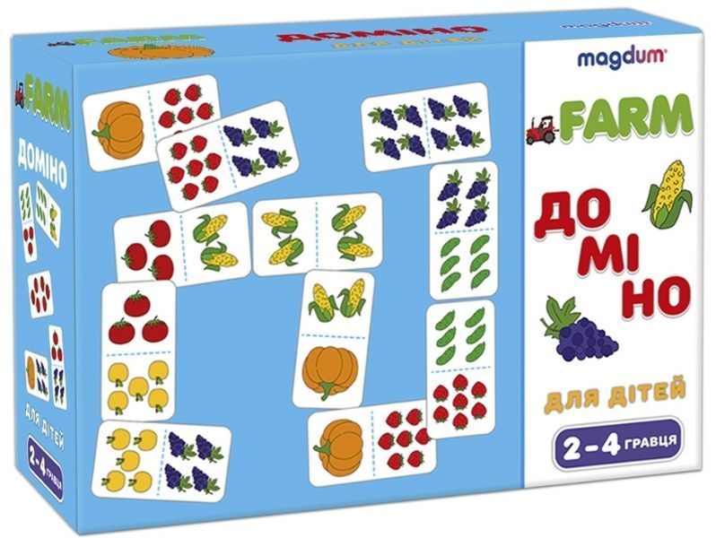Настільна гра Доміно Фрукти-овочі Magdum (ME5032-23) - розвиваюча, для дітей від 3 років ME5032-23 фото