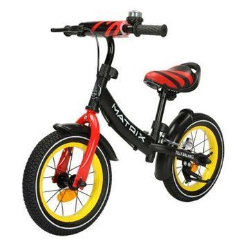 Беговел BALANCE TILLY 12" Matrix T-21259/1 Black Yellow, с тормозом, надувные колеса, регулировка руля и сиден T-21259/1 Black Yellow фото