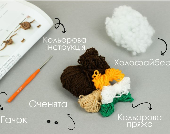 Набор для вязания крючком Сова Умняшка ВК-002, набор для создания мягкой игрушки амигуруми, детское творчество ВК-002 фото