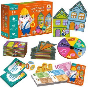 Настільна гра Vladi Toys Заробляй та будуй (VT2312-04) для дітей 5-8 років VT2312-04 фото