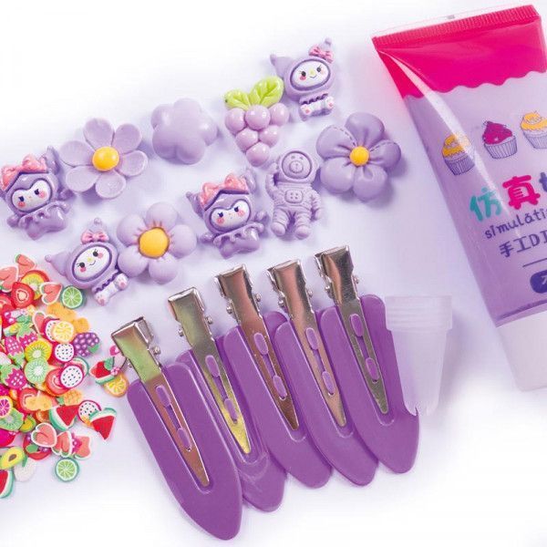Набор для творчества Vladi Toys Клей с кабошонами Заколки фиолетовые VT4600-01 DIY набор для девочек VT4600-01 фото