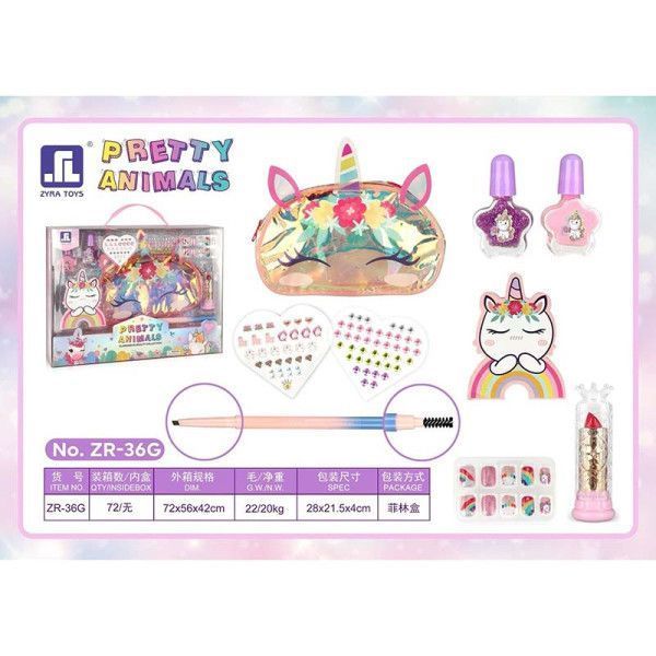 Набір дитячої косметики Zyra Toys Pretty Animals "Единорог" ZR-36G для манікюру дітей від 5 років ZR-36G фото