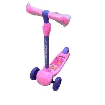 Самокат дитячий триколісний VToys Bambi HS2020 рожево-фіолетовий, колеса PU з LED, регульований 3+ до 50 кг HS2020_Pink-Violet фото