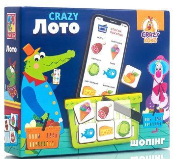 Настільна гра Vladi Toys VT8055-09 &laquo;Crazy Лото&raquo; &ndash; збираємо продукти та вчимося уважності VT8055-09 фото