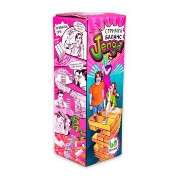 Настільна гра Стримуй баланс Jenga 48 брусків українською мовою Strateg (30 30722 Nehochuha 30722 фото
