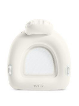 Надувной плотик Intex 56801 White 114x107 см белый со спинкой и сеткой до 100 кг для бассейна 56801_White фото