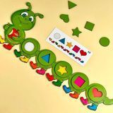 Развивающая игра "Гусеница Собери по образцу" Ubumblebees (ПСД245) &mdash; логика, внимание и мелкая моторика ПСД245 фото
