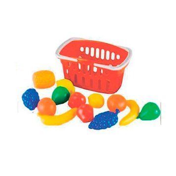 Набір Фрукти у кошику Toys-plast ИП.18.001 &ndash; дитячі іграшкові фрукти у червоному кошику 2+ ИП.18.001_Red фото
