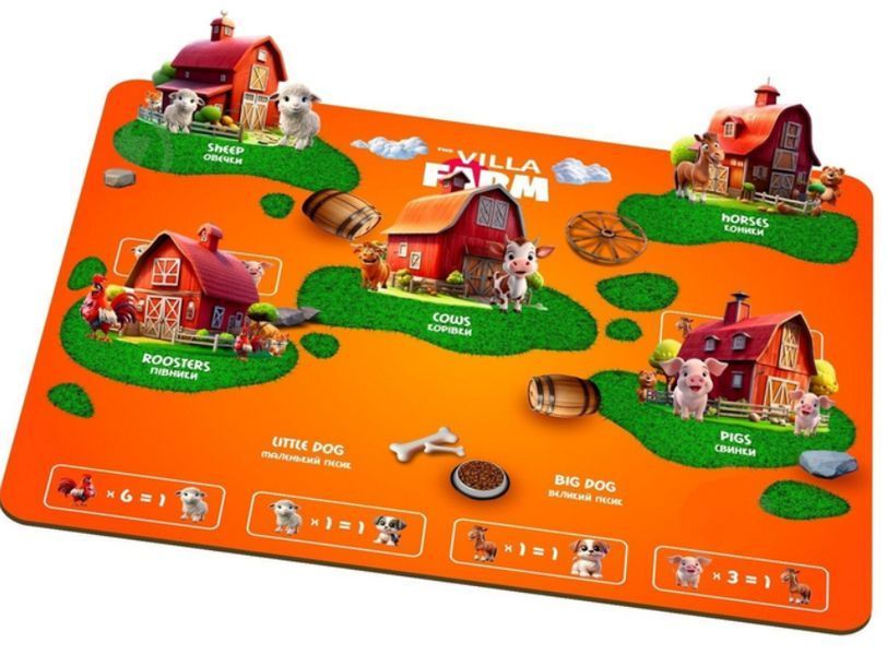 Гра настільна The Villa Farm QB701-006 qbee, ферма для дітей від 6 років, дерев'яна, українською QB701-006 фото