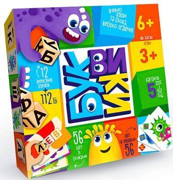 Настільна гра &laquo;Буквики&raquo; Danko Toys G-BU-01U, розвиваюча гра з буквами для дітей від 6 років G-BU-01U фото
