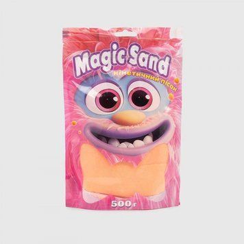 Кинетический песок Magic Sand Strateg 39403-7 оранжевый 500 г с формочками для детей 3+ 39403-7 фото