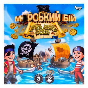 Настольная игра Морское сражение Pirates Gold Danko Toys G-MB-03U для детей от 3 лет G-MB-03U фото