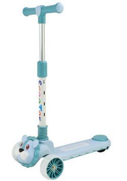 Детский самокат трехколесный Scale Sports SC2620 голубой с подсветкой и музыкой, самокат от 3 лет SC2620_Ocean фото