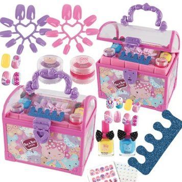 Набір дитячої косметики YG Toys J-1048 у скриньці з тінями, лаком, блисками та наклейками, від 5 років J-1048 фото